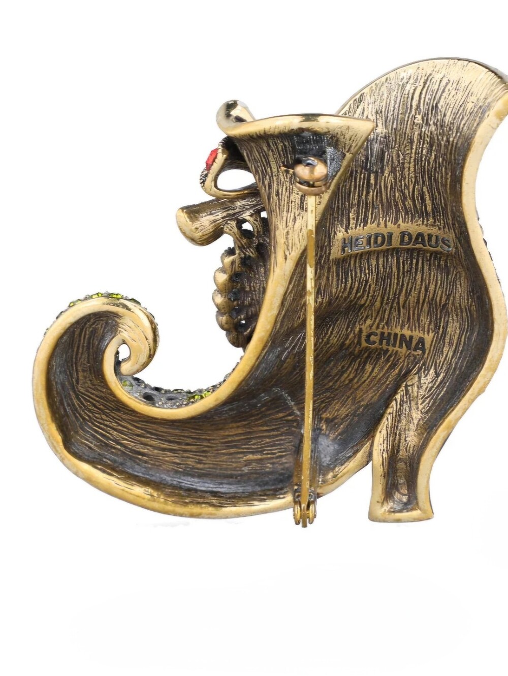 HEIDI DAUS Walk Witch Way SWAROVSKI Crystal Halloween Witch Boot Shoe Brooch Pin - Picture 13 of 14